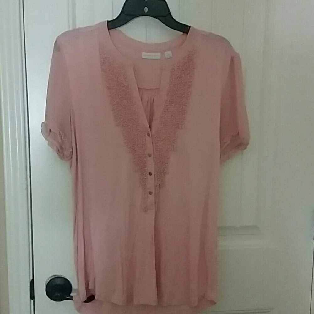 Pink New York & Company Blouse. Lightly worn